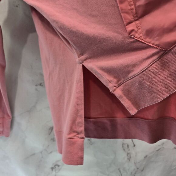 RLX Ralph Lauren Hoodie Women Medium Pink Pullover Sweatshirt Puffer Thumb Holes - Picture 9 of 11